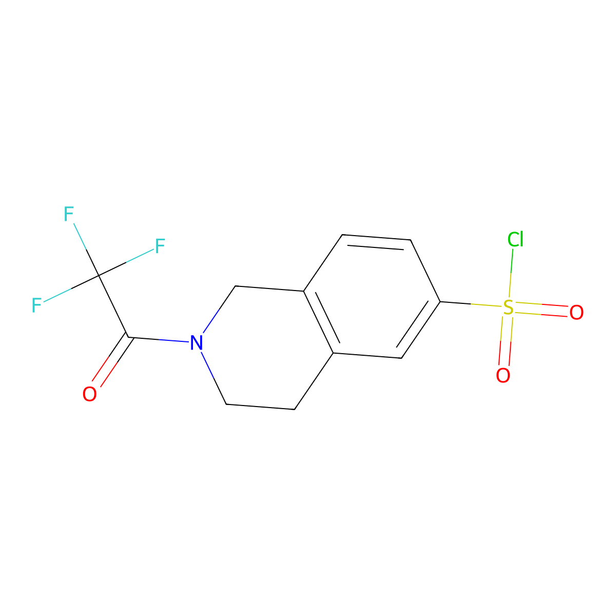 2-(2,2,2-Trifluoroacetyl)-1,2,3,4-tetrahydroisoquinoline-6-sulfonyl chloride molecular structure, CAS 169949-39-7