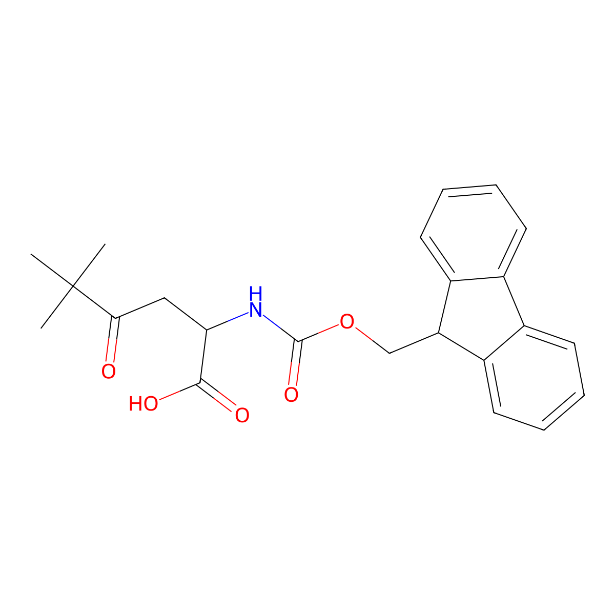 2-({[(9H-fluoren-9-yl)methoxy]carbonyl}amino)-5,5-dimethyl-4-oxohexanoic acid molecular structure, CAS 1699494-66-0