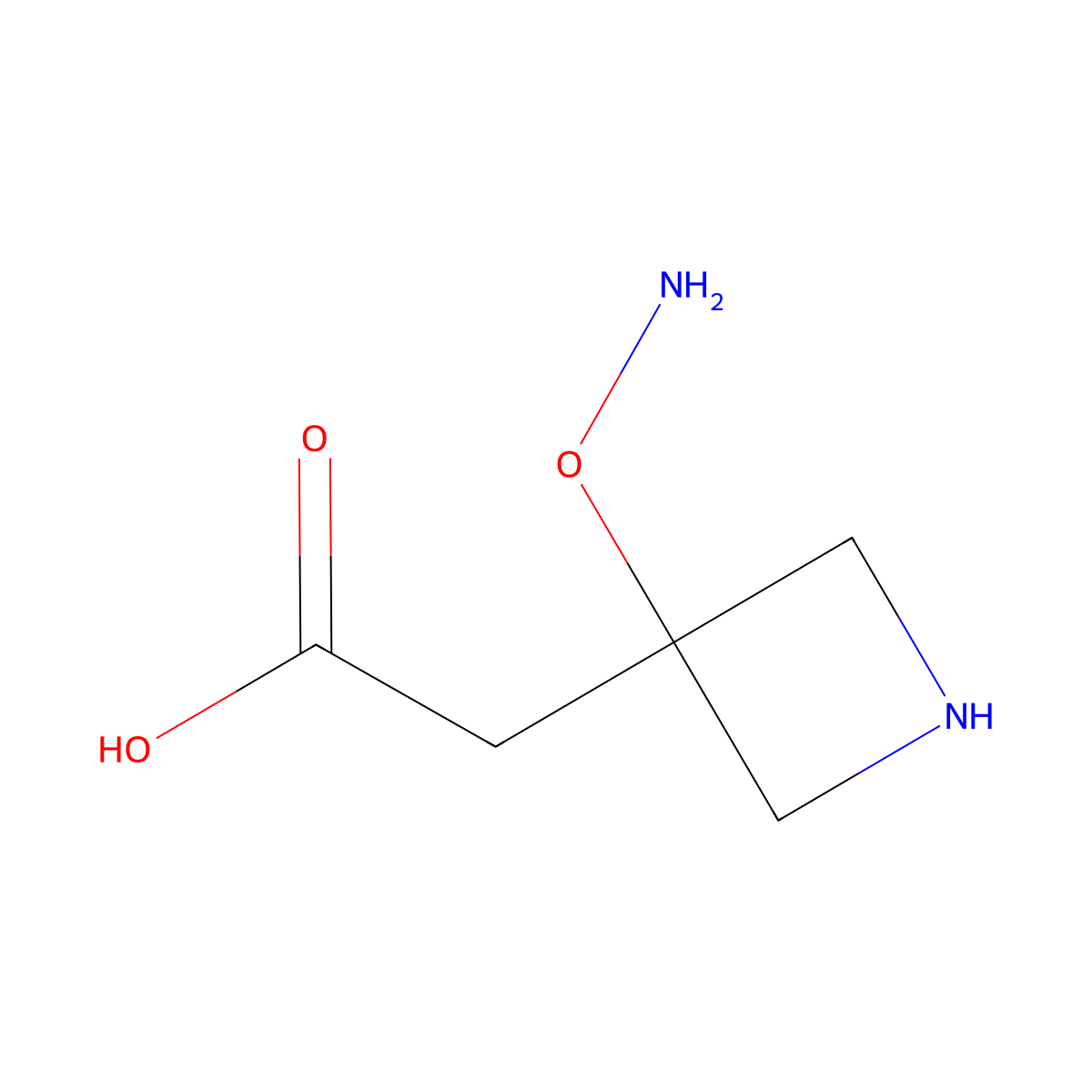 2-[3-(Aminooxy)azetidin-3-yl]acetic acid molecular structure, CAS 1699505-02-6