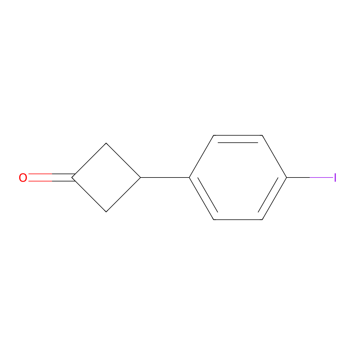 3-(4-Iodophenyl)cyclobutan-1-one molecular structure, CAS 1699523-89-1