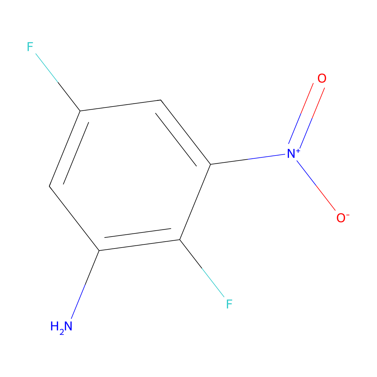 2,5-Difluoro-3-nitroaniline molecular structure, CAS 1699538-79-8