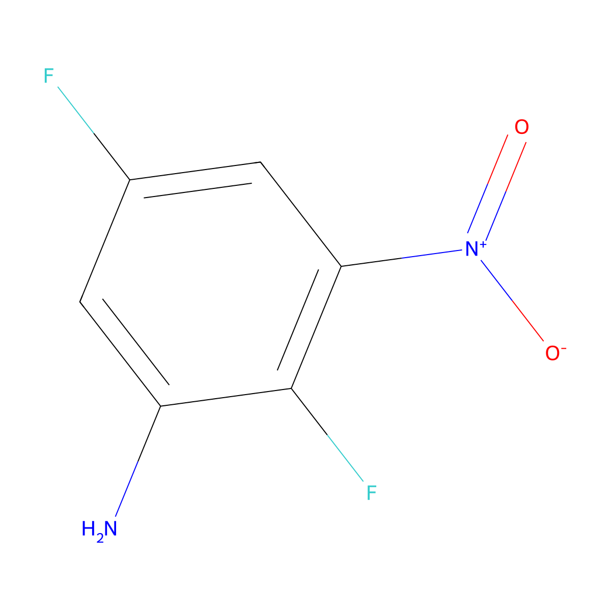 2,5-Difluoro-3-nitroaniline molecular structure, CAS 1699538-79-8