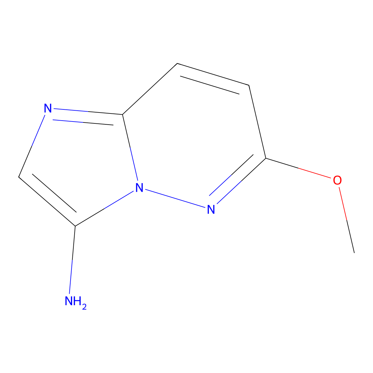 6-Methoxyimidazo[1,2-b]pyridazin-3-amine molecular structure, CAS 169956-64-3
