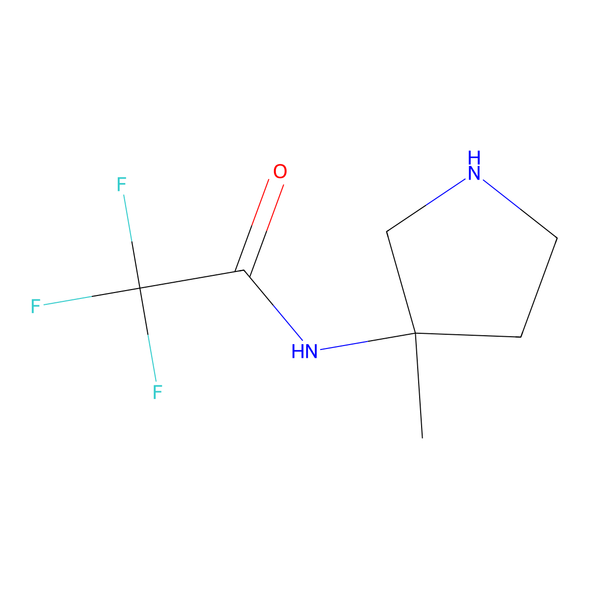 2,2,2-Trifluoro-N-(3-methylpyrrolidin-3-yl)acetamide molecular structure, CAS 1699569-07-7
