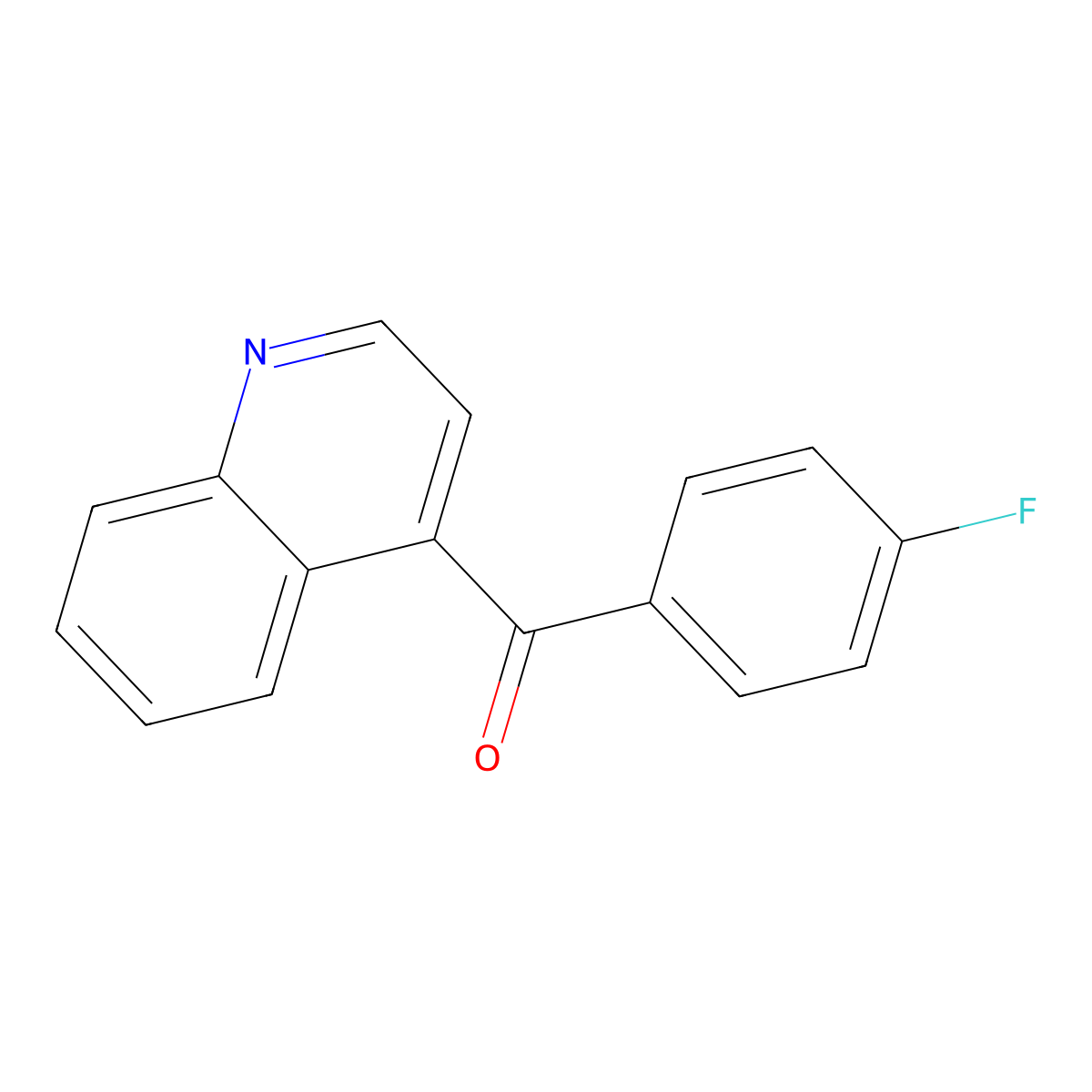 (4-Fluorophenyl)(quinolin-4-yl)methanone molecular structure, CAS 169957-25-9