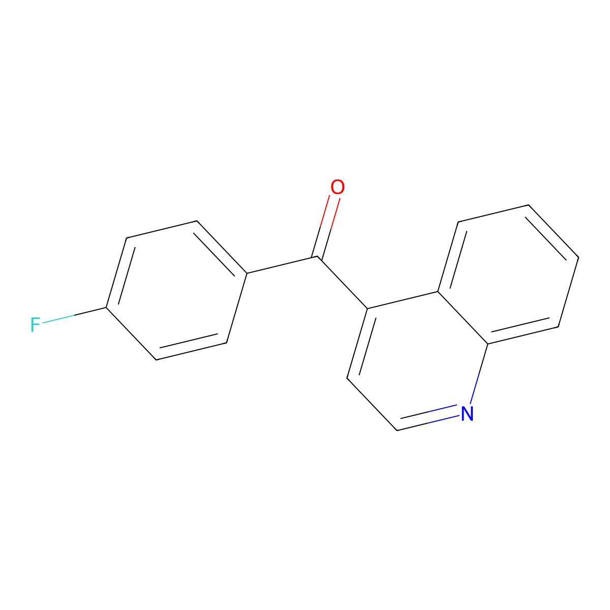 (4-Fluorophenyl)(quinolin-4-yl)methanone molecular structure, CAS 169957-25-9