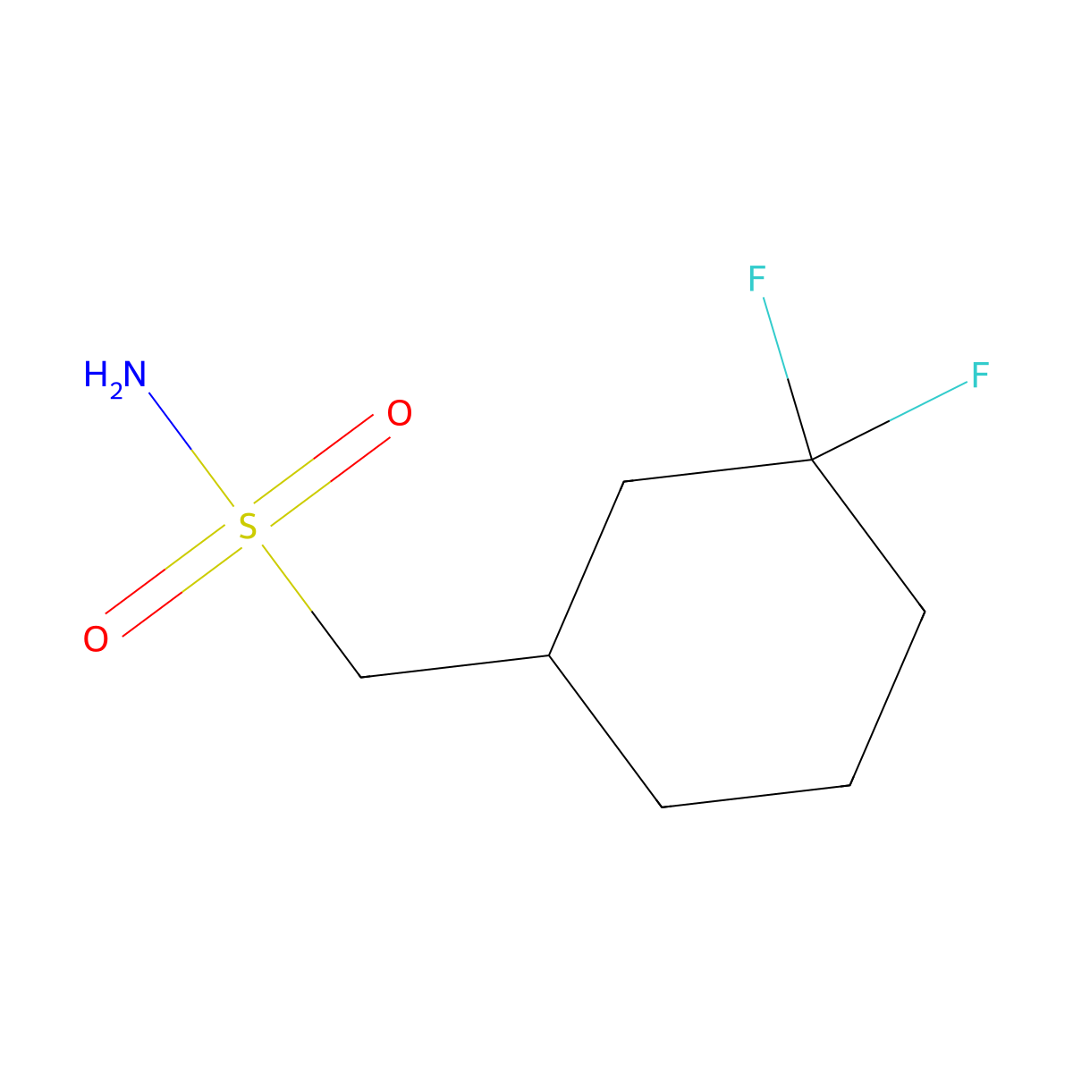 (3,3-Difluorocyclohexyl)methanesulfonamide molecular structure, CAS 1699576-85-6