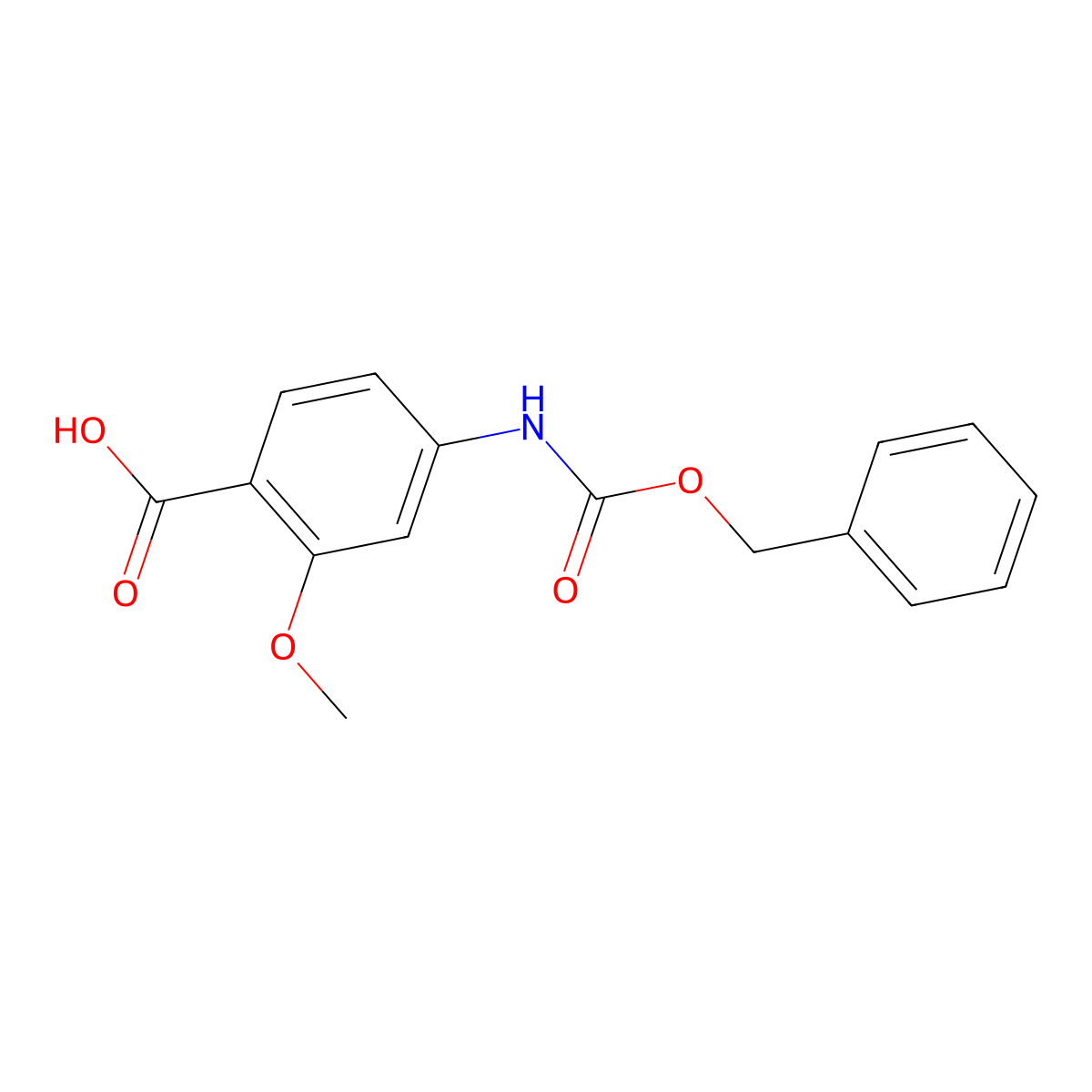 4-{[(Benzyloxy)carbonyl]amino}-2-methoxybenzoic acid molecular structure, CAS 1699583-53-3