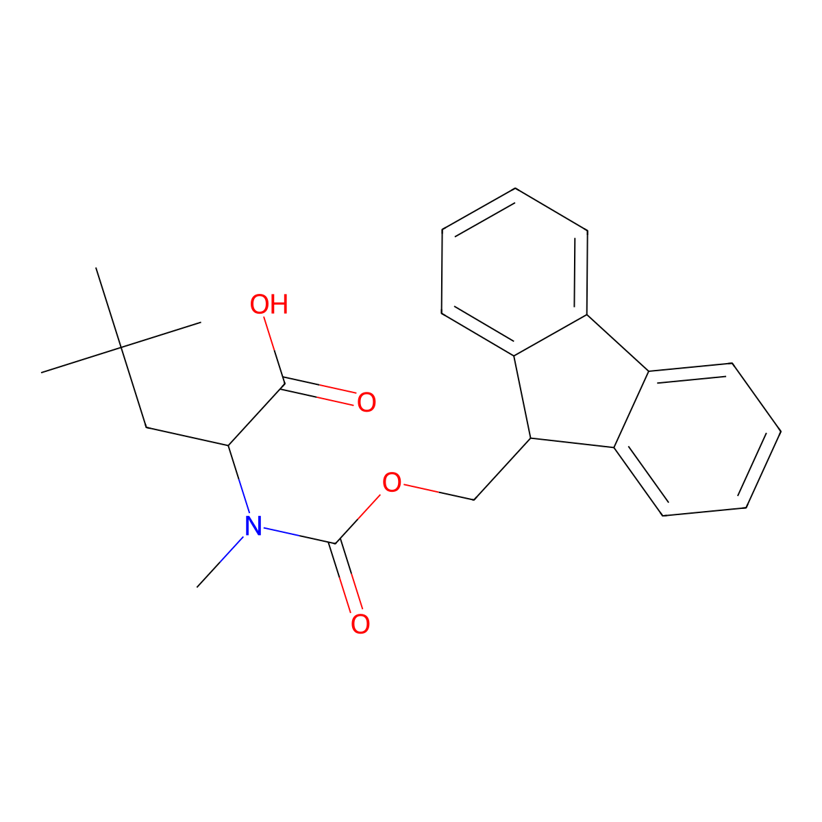 2-({[(9H-fluoren-9-yl)methoxy]carbonyl}(methyl)amino)-4,4-dimethylpentanoic acid molecular structure, CAS 1699606-82-0