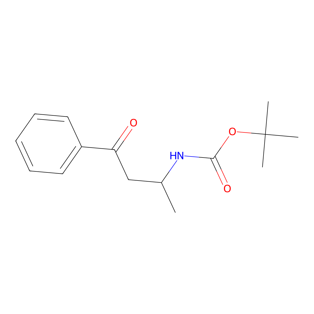 tert-butyl N-(4-oxo-4-phenylbutan-2-yl)carbamate molecular structure, CAS 1699608-95-1