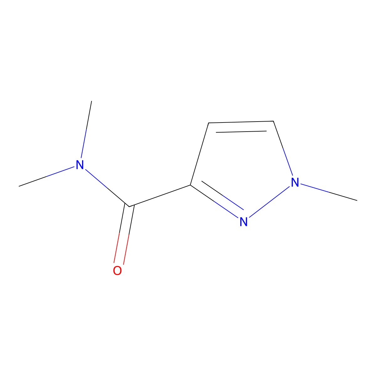 N,N,1-trimethyl-1H-pyrazole-3-carboxamide molecular structure, CAS 1699620-41-1