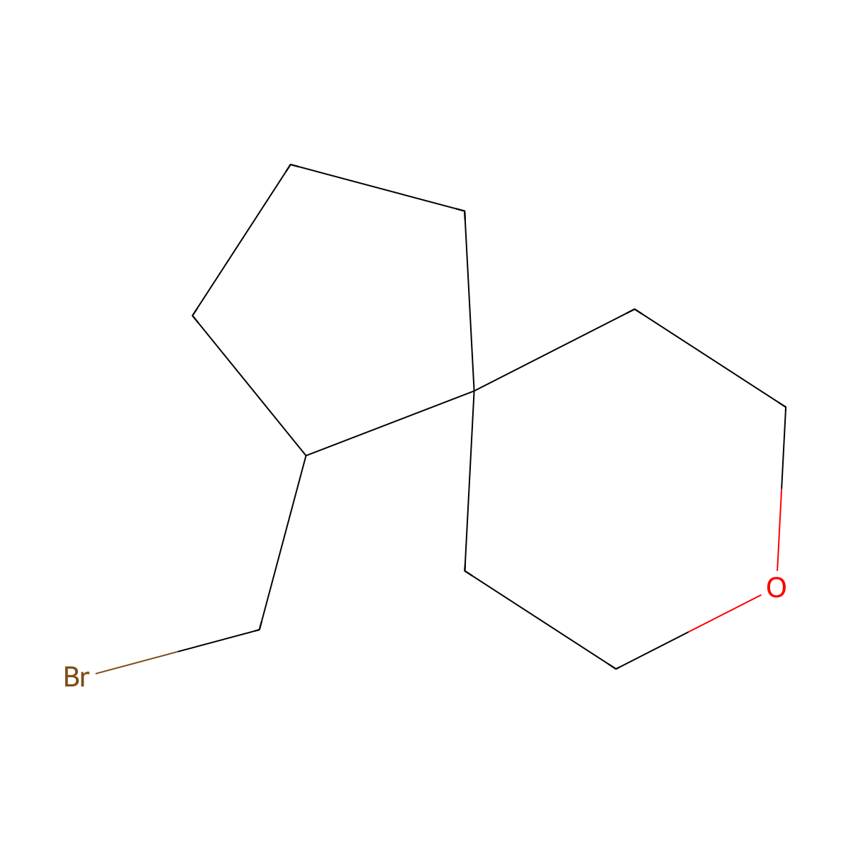 1-(Bromomethyl)-8-oxaspiro[4.5]decane molecular structure, CAS 1699626-86-2
