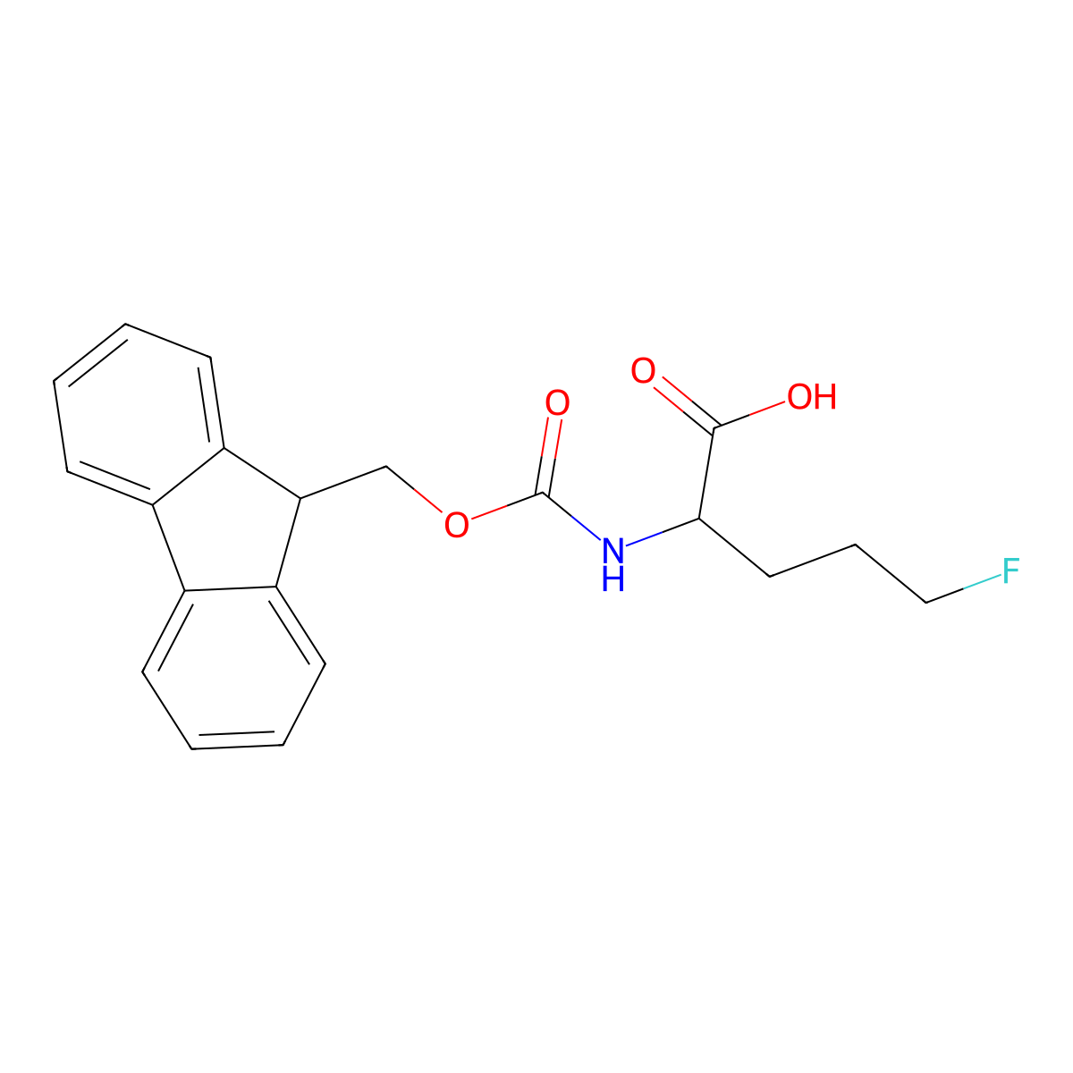 2-({[(9h-Fluoren-9-yl)methoxy]carbonyl}amino)-5-fluoropentanoic acid molecular structure, CAS 1699642-16-4