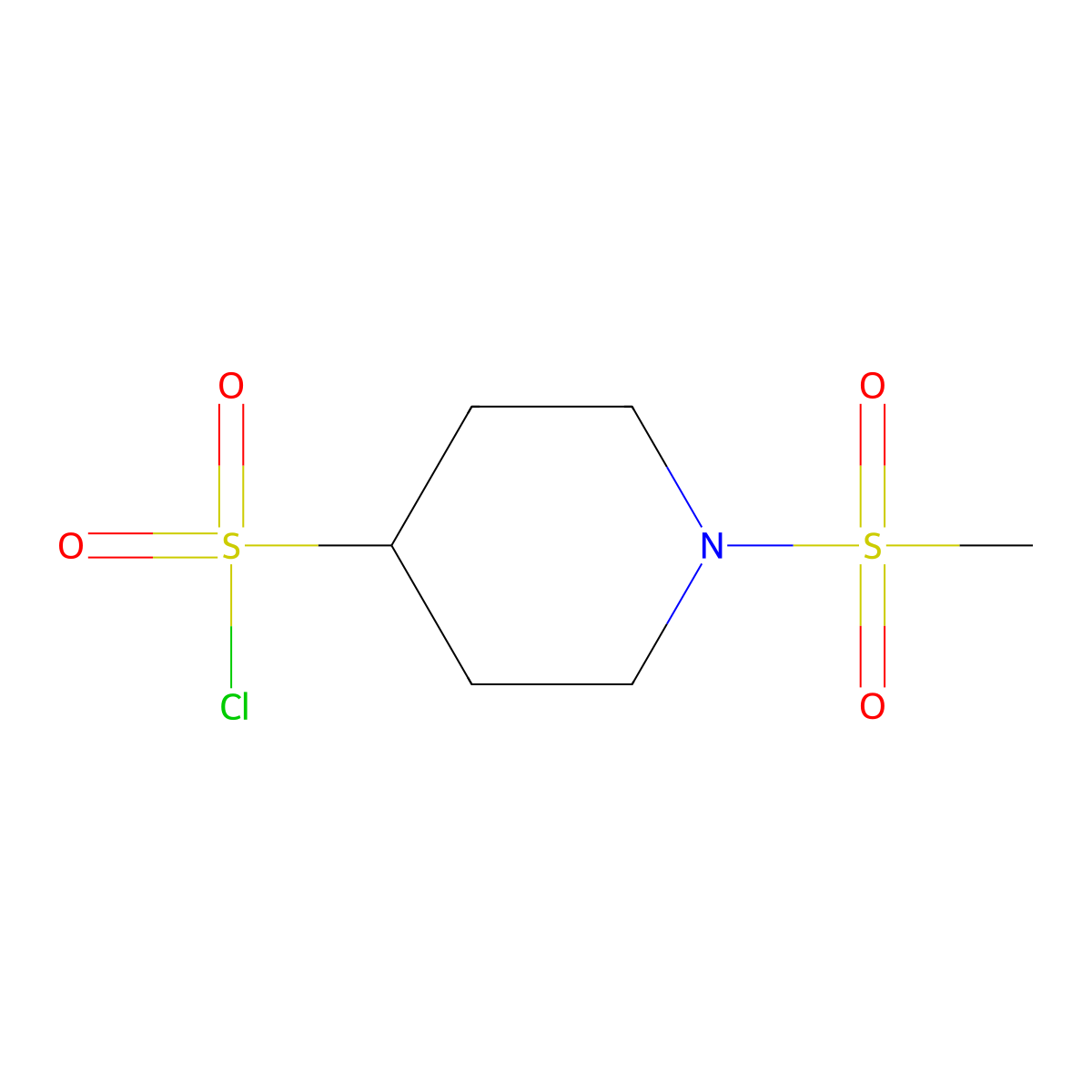 1-(Methylsulfonyl)piperidine-4-sulfonyl chloride molecular structure, CAS 1699674-31-1