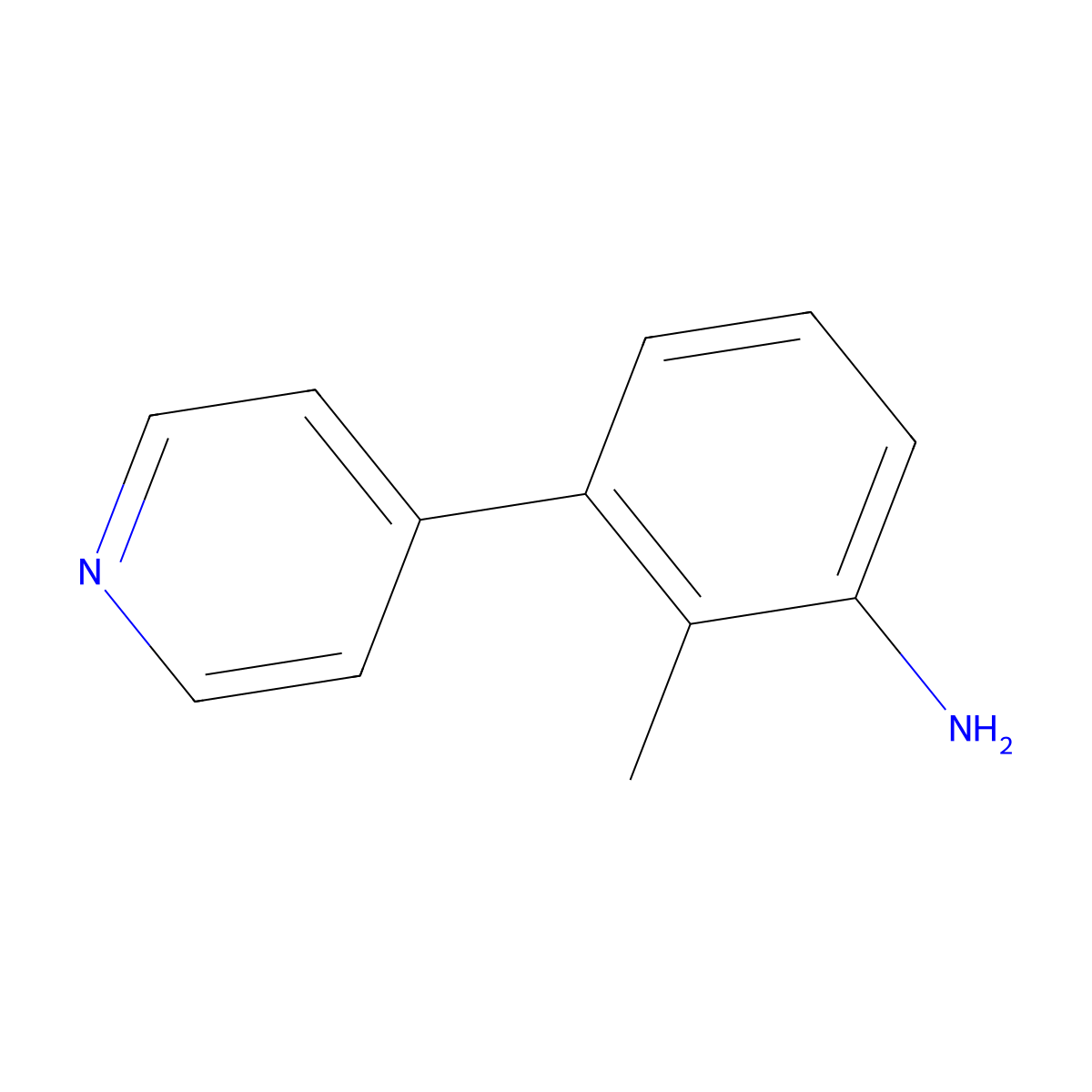 2-Methyl-3-(pyridin-4-yl)aniline molecular structure, CAS 1699682-10-4