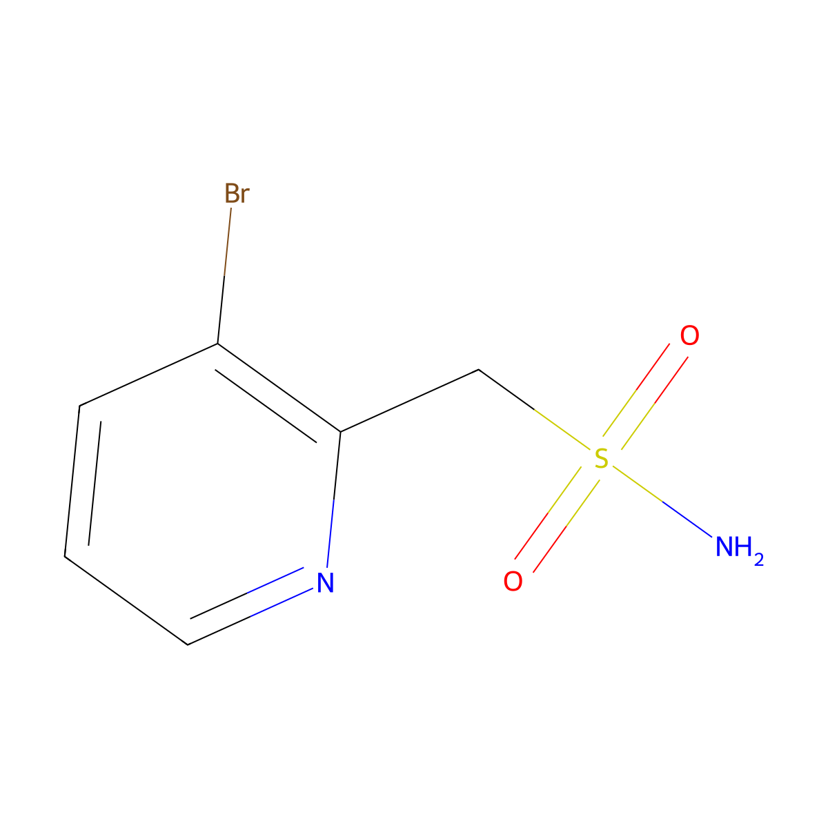 (3-Bromopyridin-2-yl)methanesulfonamide molecular structure, CAS 1699709-19-7