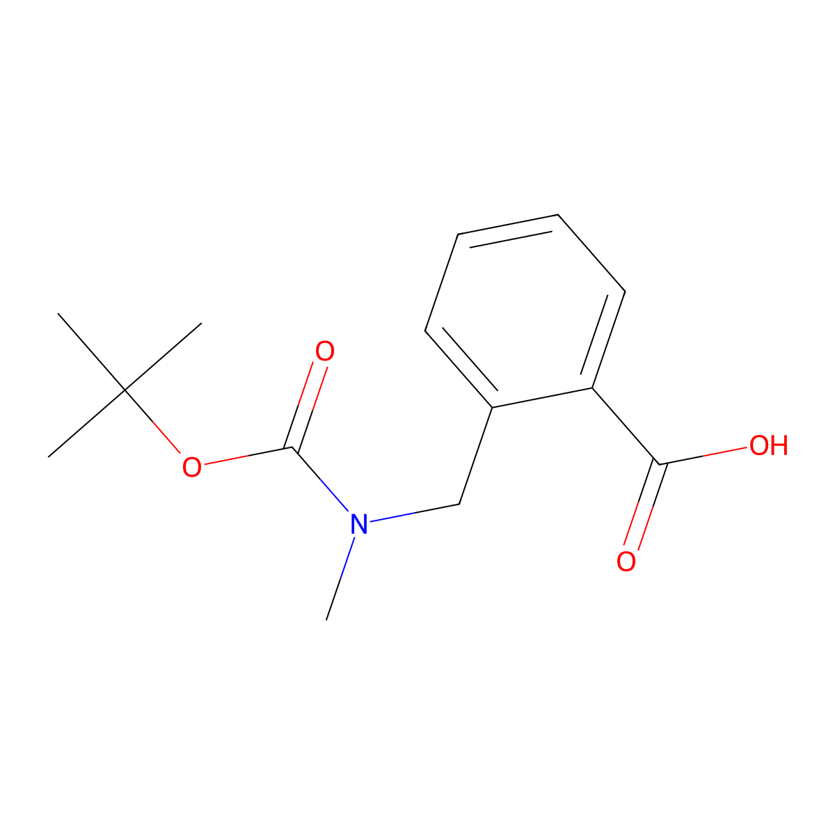2-(((tert-Butoxycarbonyl)(methyl)amino)methyl)benzoic acid molecular structure, CAS 1699713-02-4