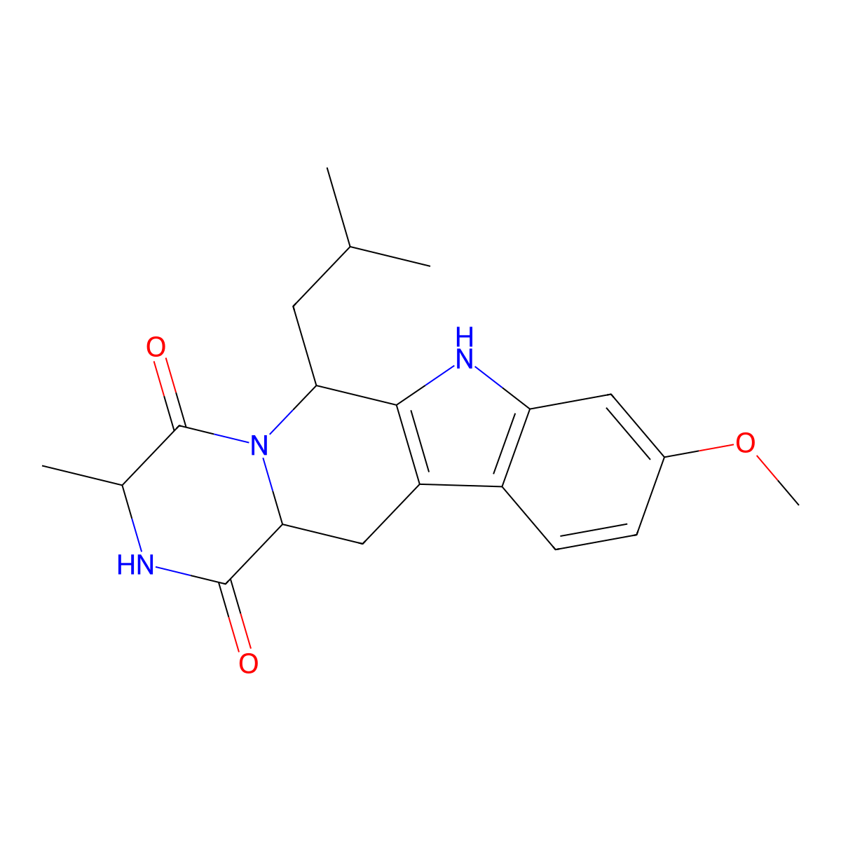 (2S,5S,8R)-14-methoxy-5-methyl-2-(2-methylpropyl)-3,6,17-triazatetracyclo[8.7.0.03,8.011,16]heptadeca-1(10),11,13,15-tetraene-4,7-dione molecular structure, CAS 1699720-89-2