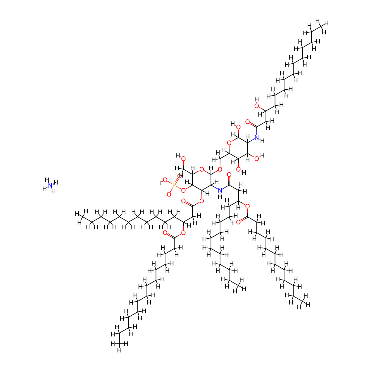 Monophosphoryl 3-deacyl lipid A ammonium molecular structure, CAS 1699735-79-9