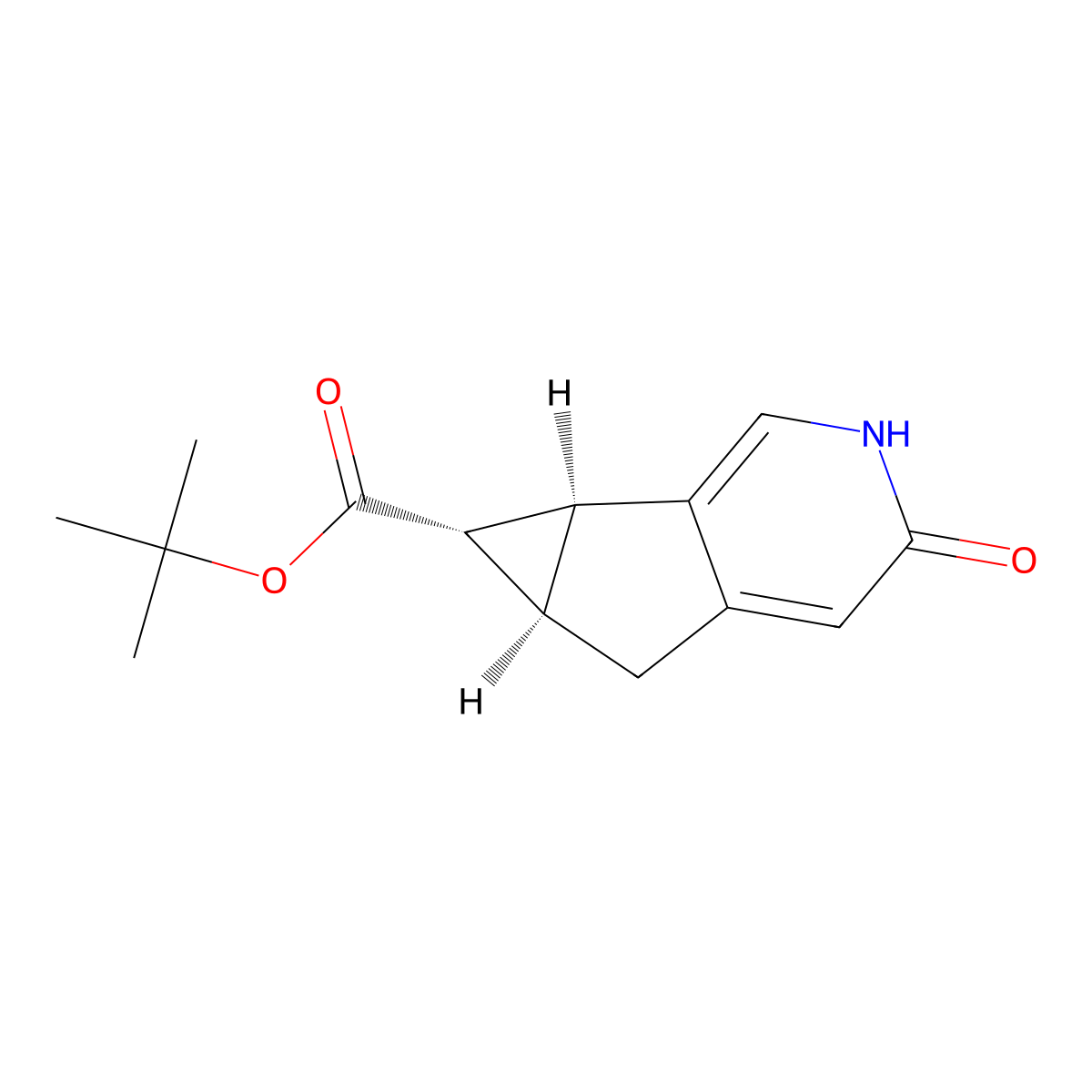 tert-Butyl (5aR,6S,6aS)-3-oxo-2,3,5,5a,6,6a-hexahydrocyclopropa[4,5]cyclopenta[1,2-c]pyridine-6-carboxylate molecular structure, CAS 1699742-11-4