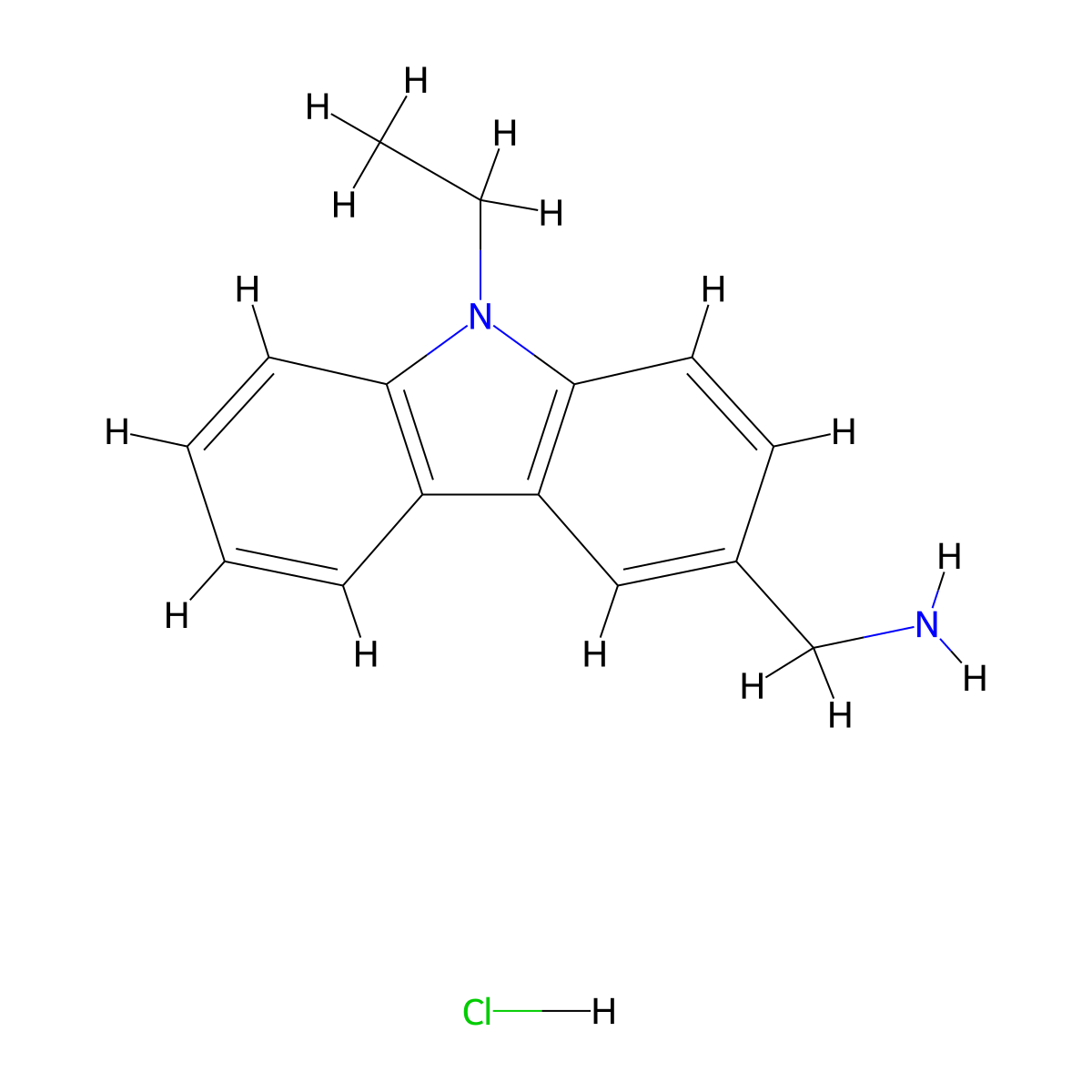 1-(9-ethyl-9H-carbazol-3-yl)methanamine hydrochloride molecular structure, CAS 1699748-66-7