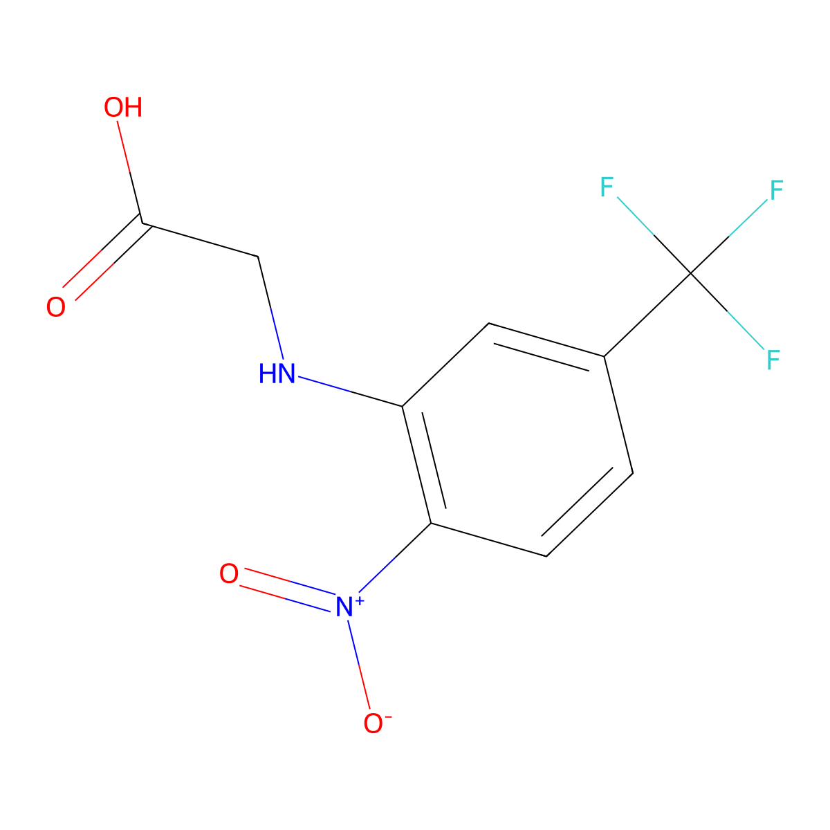 N-[2-Nitro-5-(trifluoromethyl)phenyl]aminoacetic acid molecular structure, CAS 1699750-17-8