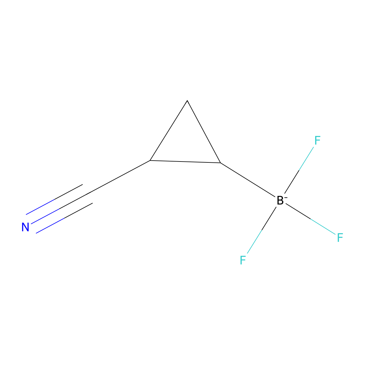(2-Cyanocyclopropyl)-trifluoro-boranuide molecular structure, CAS 1699790-06-1