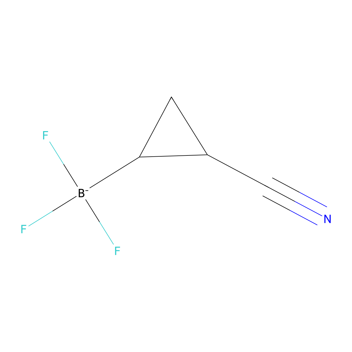 (2-Cyanocyclopropyl)-trifluoro-boranuide molecular structure, CAS 1699790-06-1