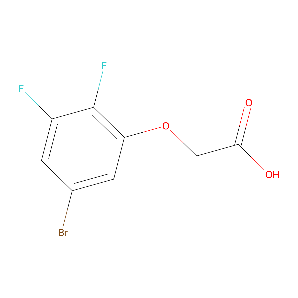 2-(5-Bromo-2,3-difluorophenoxy)acetic acid molecular structure, CAS 1699947-82-4