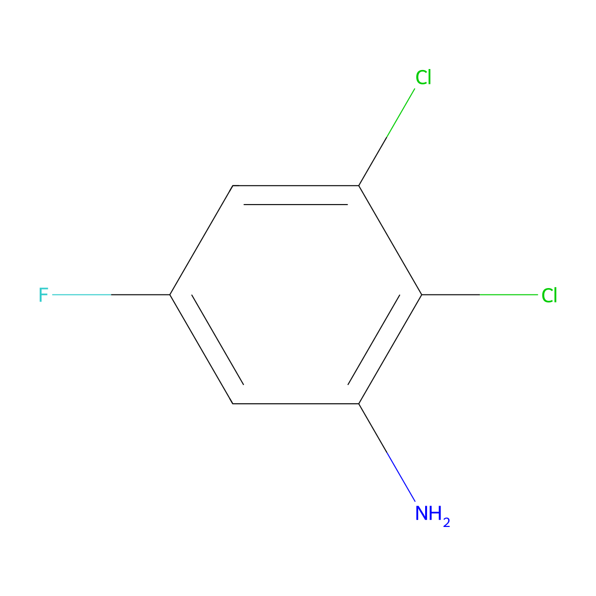 2,3-Dichloro-5-fluoroaniline molecular structure, CAS 1699950-48-5