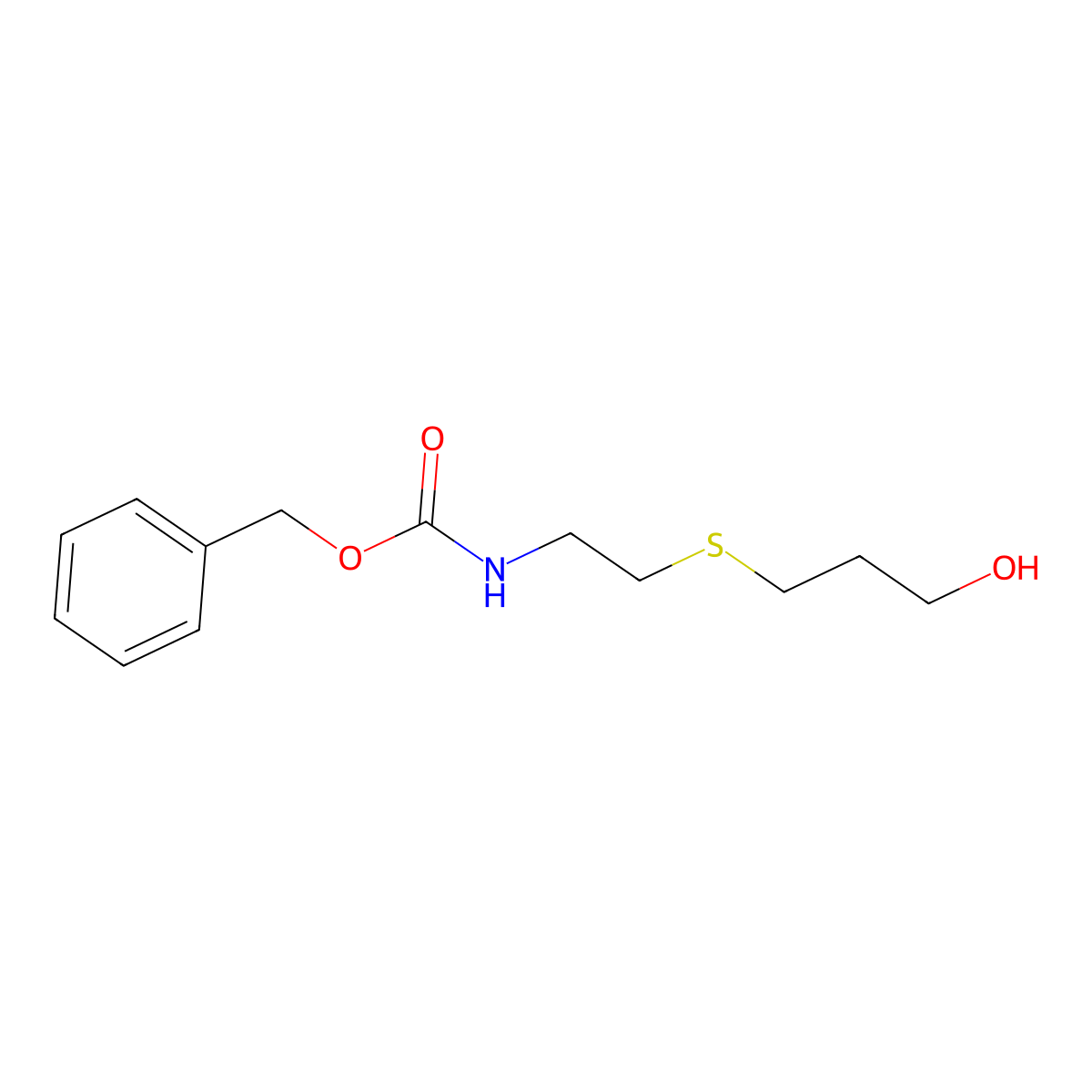 benzyl N-{2-[(3-hydroxypropyl)sulfanyl]ethyl}carbamate molecular structure, CAS 1699950-75-8