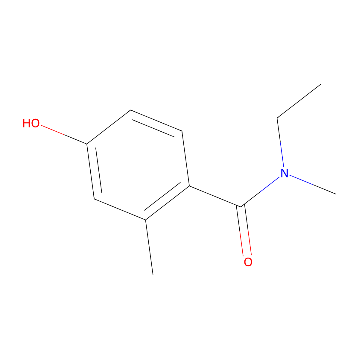 N-ethyl-4-hydroxy-N,2-dimethylbenzamide molecular structure, CAS 1699998-81-6