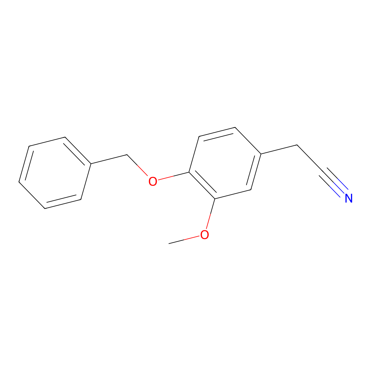 4-Benzyloxy-3-methoxyphenylacetonitrile molecular structure, CAS 1700-29-4