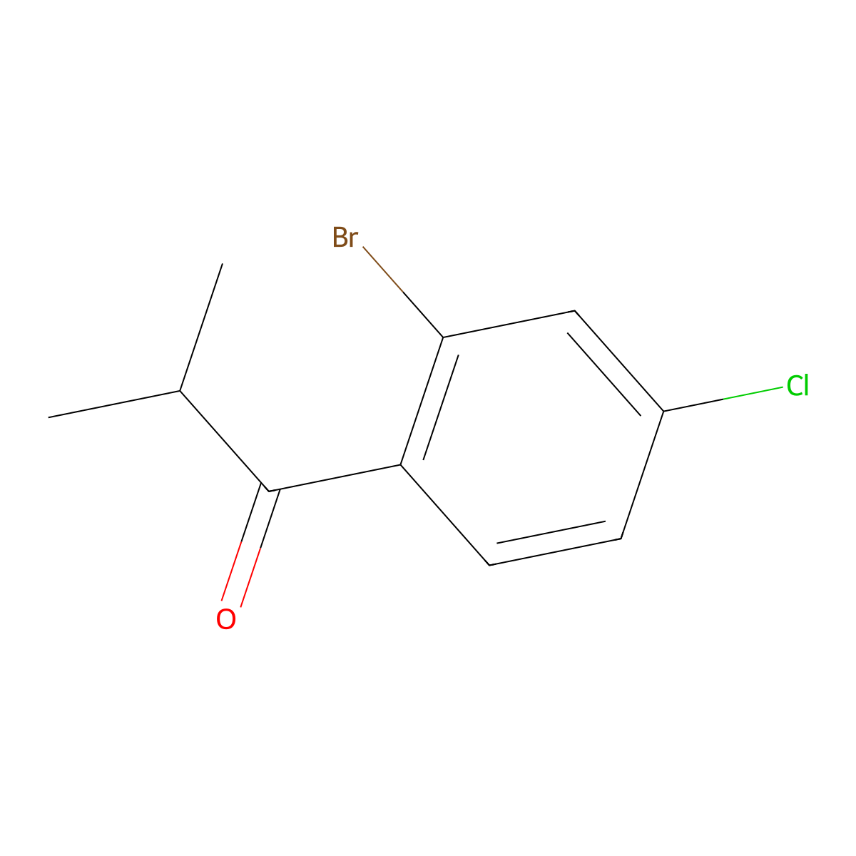 1-(2-Bromo-4-chlorophenyl)-2-methyl-1-propanone molecular structure, CAS 1700041-24-2
