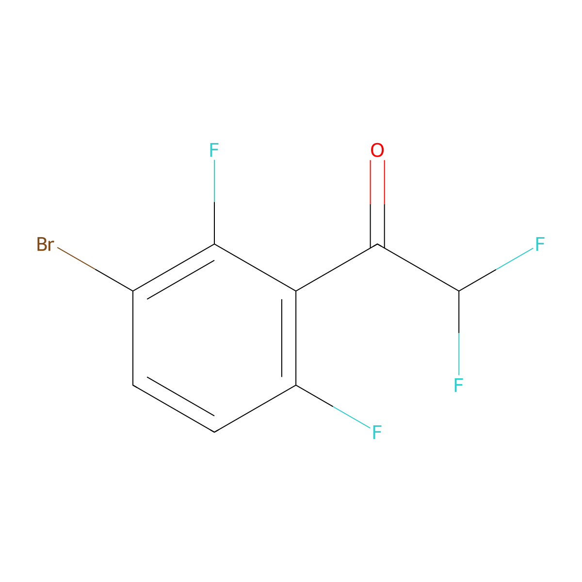 1-(3-Bromo-2,6-difluorophenyl)-2,2-difluoroethanone molecular structure, CAS 1700049-19-9