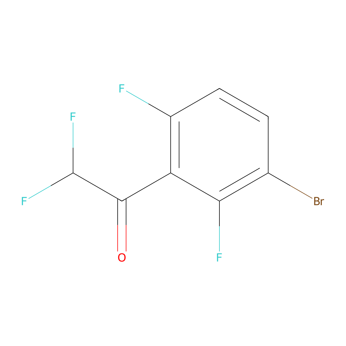 1-(3-Bromo-2,6-difluorophenyl)-2,2-difluoroethanone molecular structure, CAS 1700049-19-9