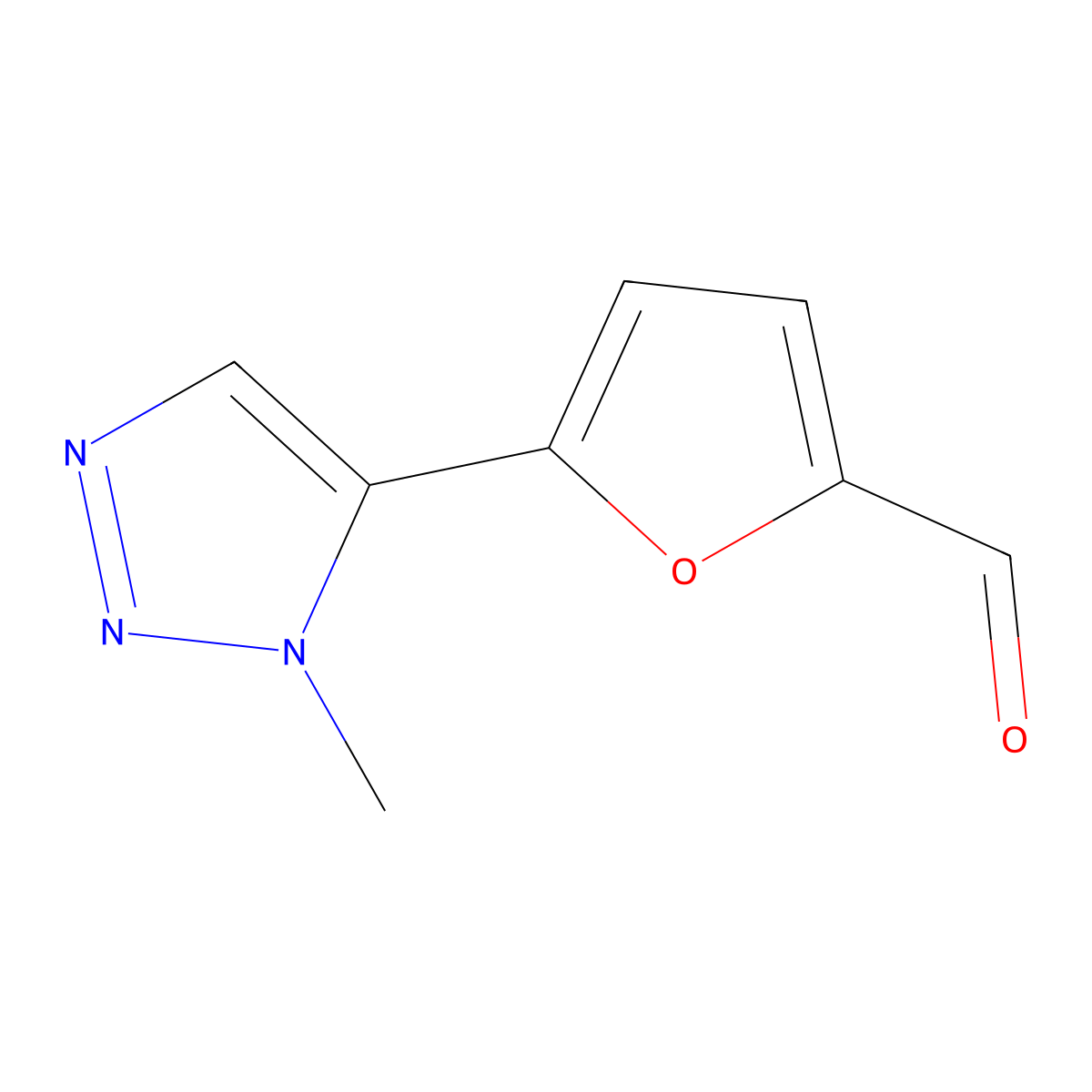 5-(1-Methyl-1H-1,2,3-triazol-5-yl)furan-2-carbaldehyde molecular structure, CAS 1700079-05-5