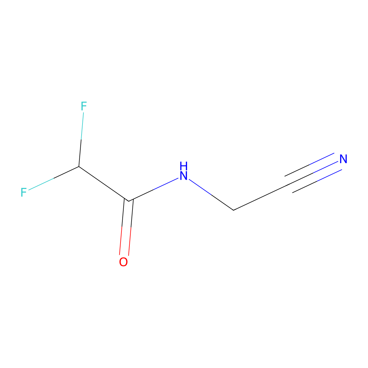 N-(cyanomethyl)-2,2-difluoroacetamide molecular structure, CAS 1700080-97-2