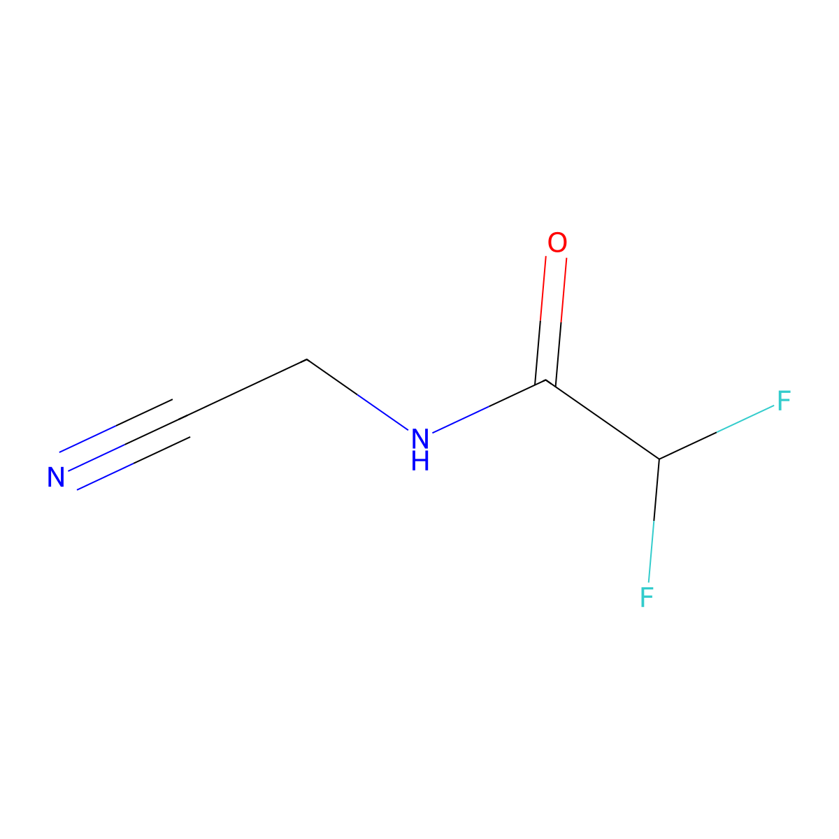 N-(cyanomethyl)-2,2-difluoroacetamide molecular structure, CAS 1700080-97-2