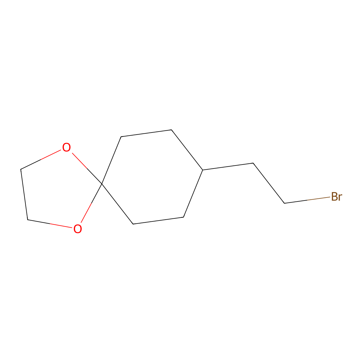 8-(2-Bromoethyl)-1,4-dioxaspiro(4.5)decane molecular structure, CAS 1700087-68-8