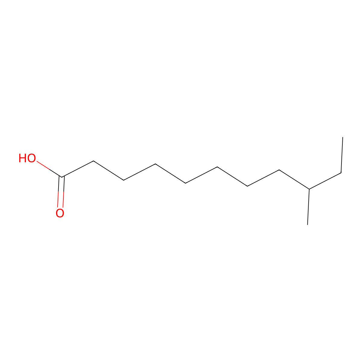 9-Methylundecanoic acid molecular structure, CAS 17001-17-1