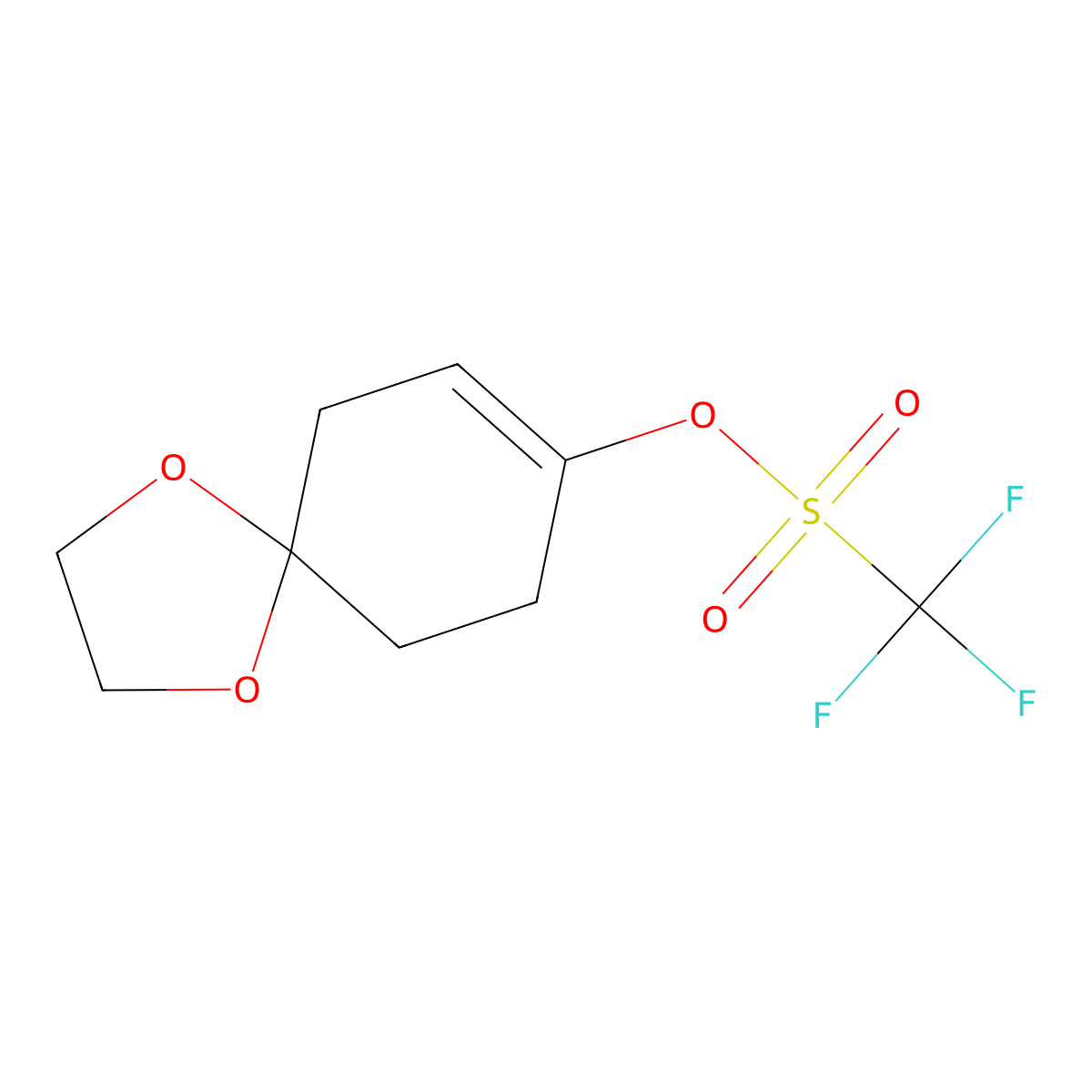 1,4-Dioxaspiro[4.5]dec-7-en-8-yl trifluoromethanesulfonate molecular structure, CAS 170011-47-9