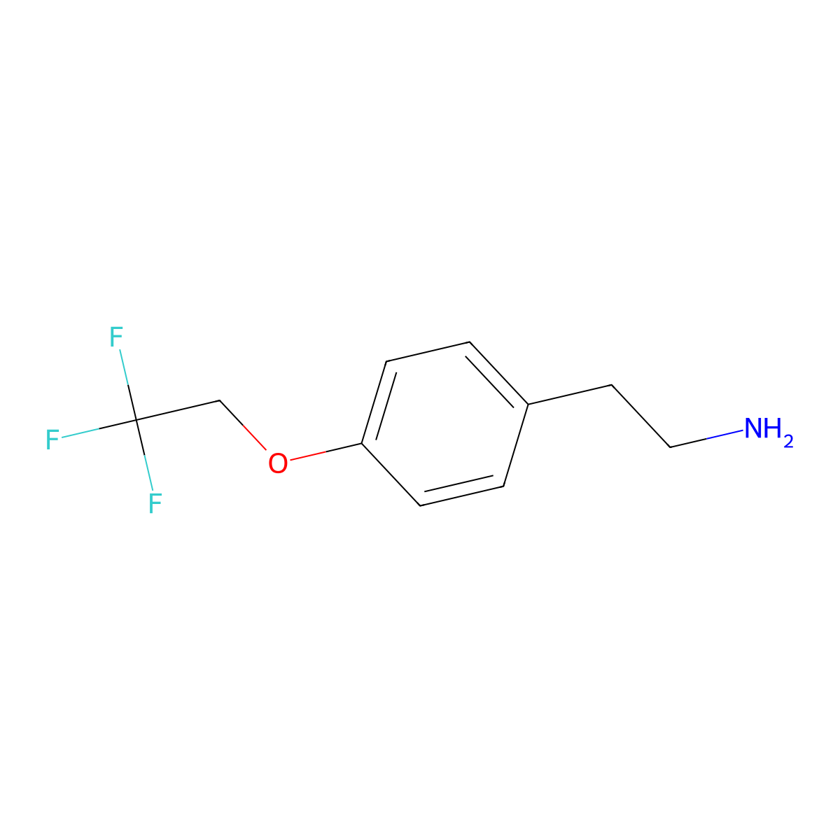2-[4-(2,2,2-Trifluoroethoxy)phenyl]ethylamine molecular structure, CAS 170015-96-0