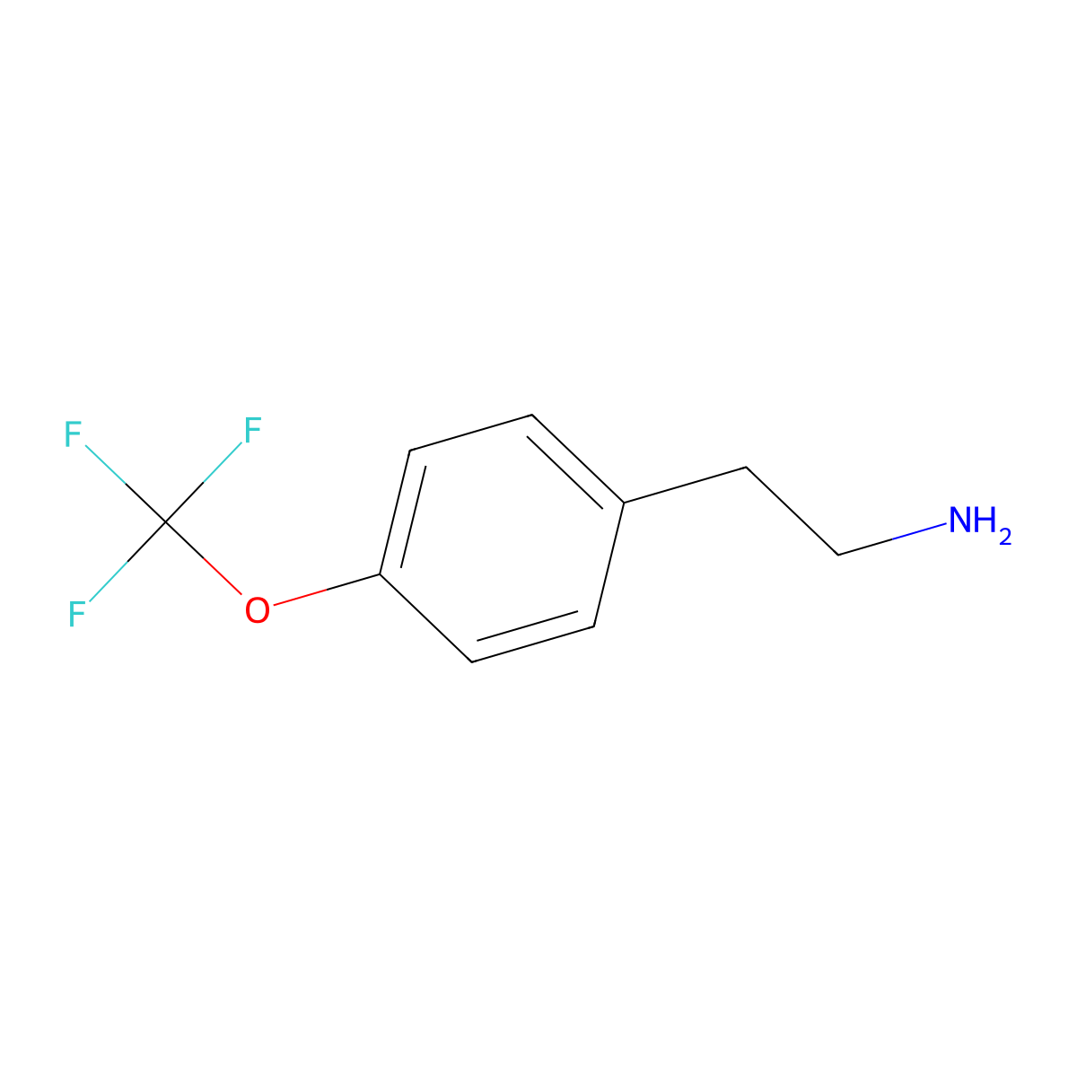 2-[4-(Trifluoromethoxy)phenyl]ethan-1-amine molecular structure, CAS 170015-99-3