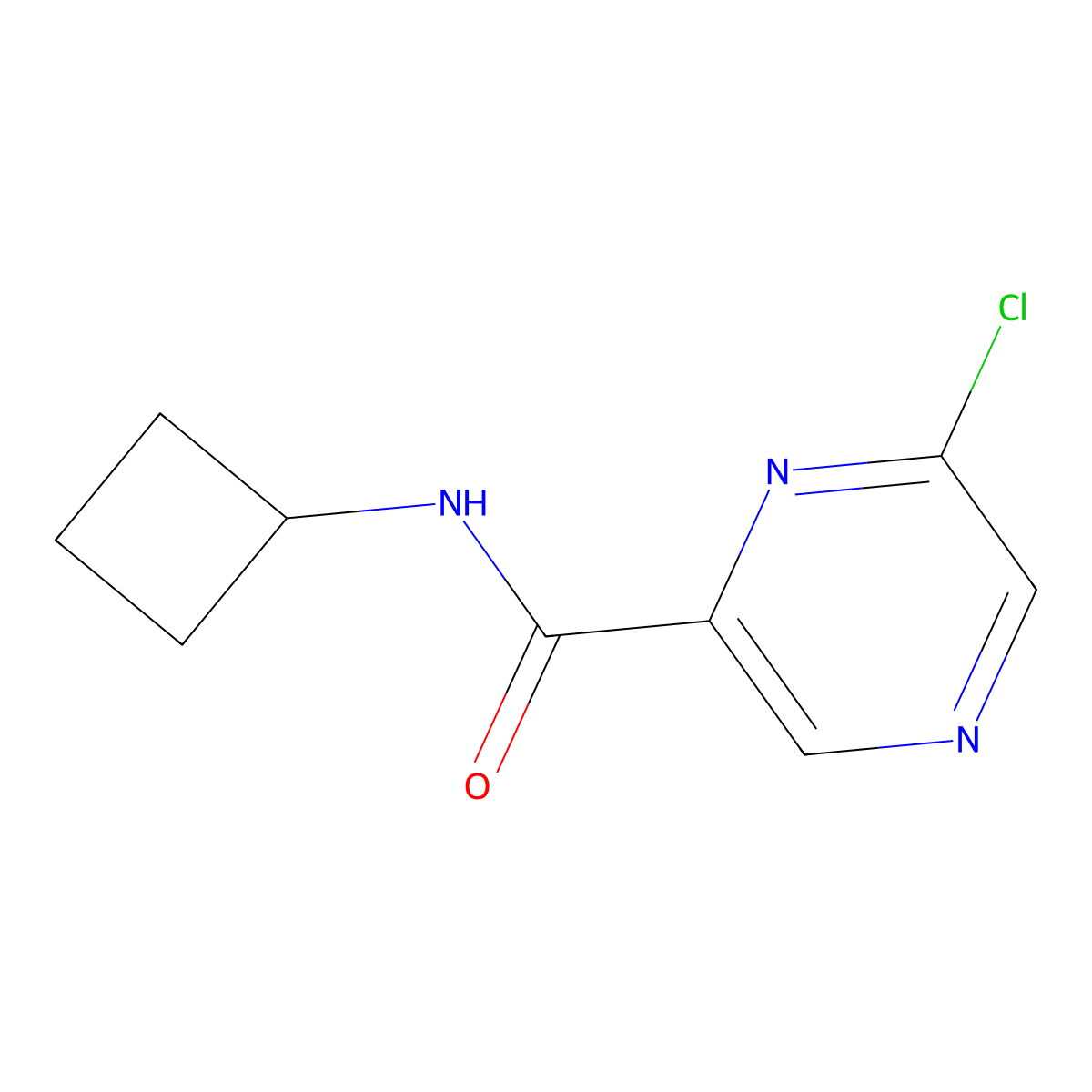 6-Chloro-pyrazine-2-carboxylic acid cyclobutylamide molecular structure, CAS 1700154-55-7