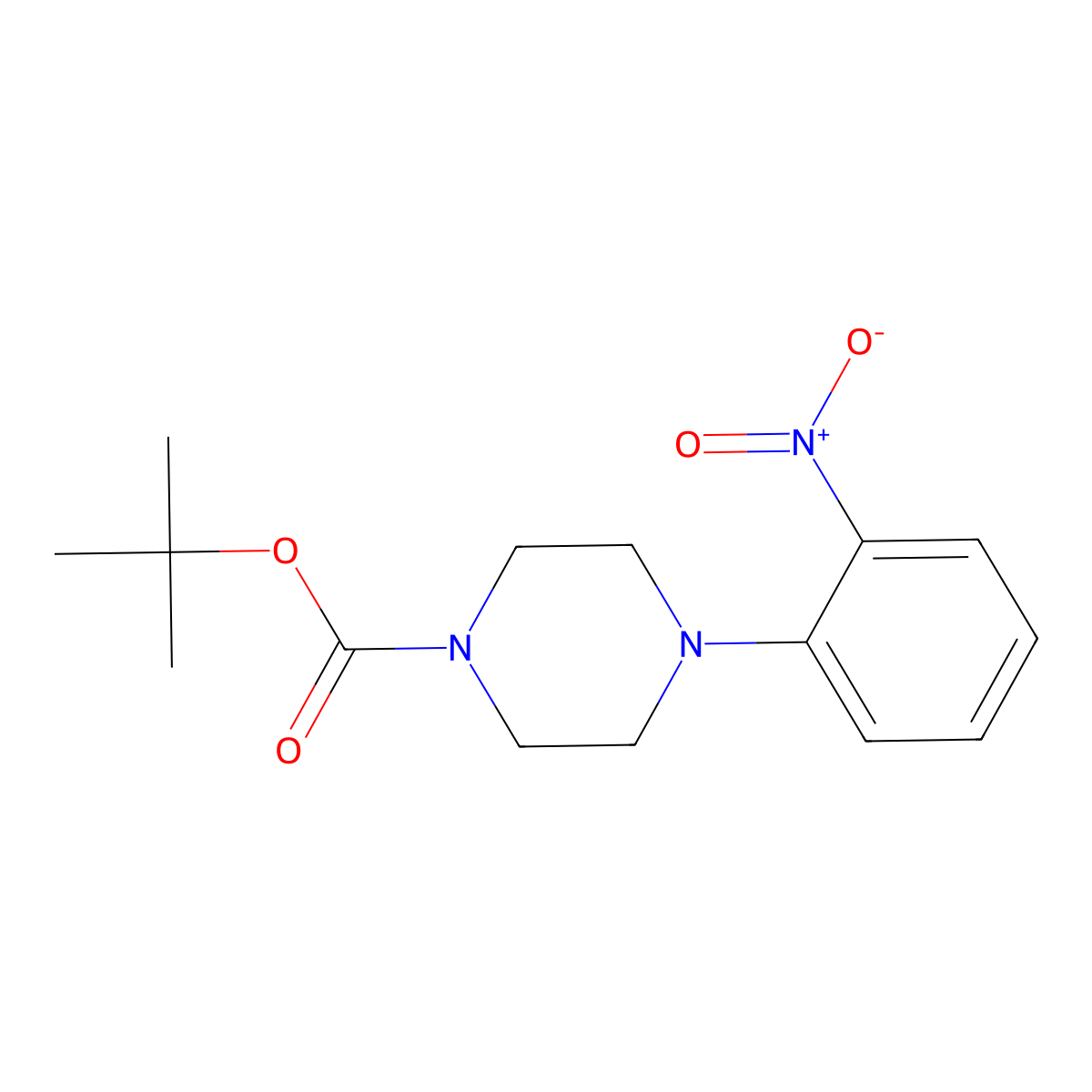 1-Boc-4-(2-nitrophenyl)piperazine molecular structure, CAS 170017-73-9