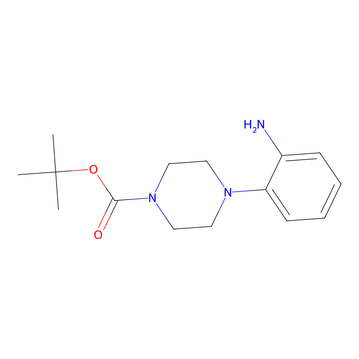 1-Boc-4-(2-Aminophenyl)piperazine molecular structure, CAS 170017-74-0