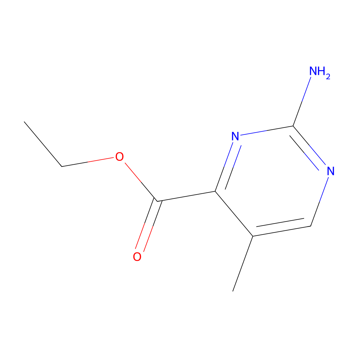 Ethyl 2-amino-5-methylpyrimidine-4-carboxylate molecular structure, CAS 1700175-48-9