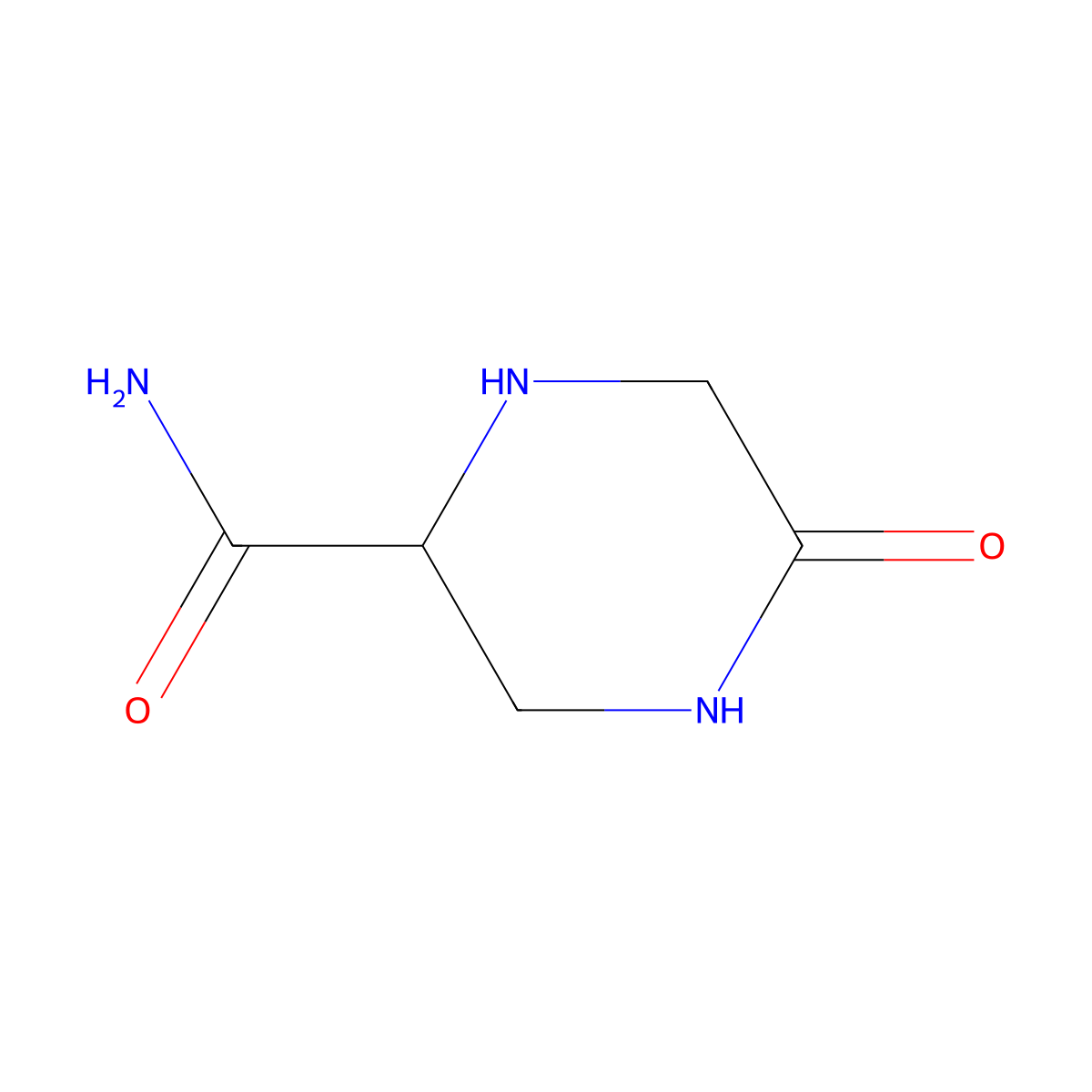 5-Oxopiperazine-2-carboxamide molecular structure, CAS 1700212-06-1