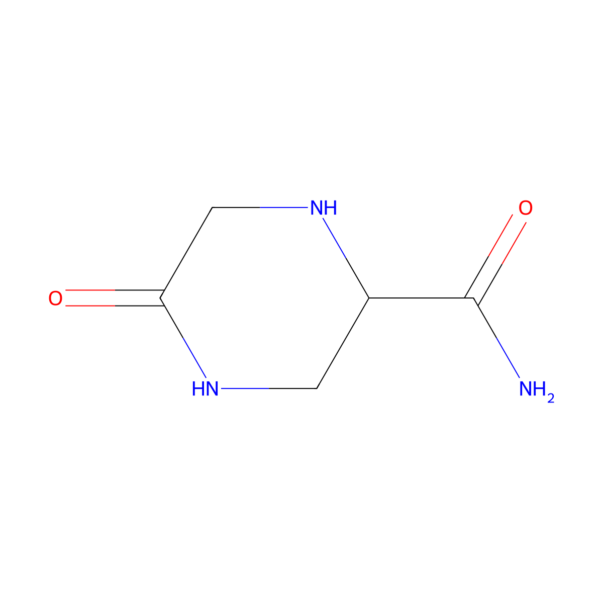 5-Oxopiperazine-2-carboxamide molecular structure, CAS 1700212-06-1